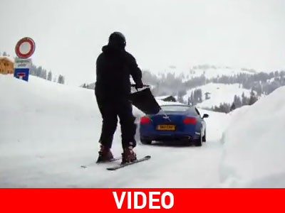 Αθλητής κάνει σκι με τη βοήθεια μιας… Bentley